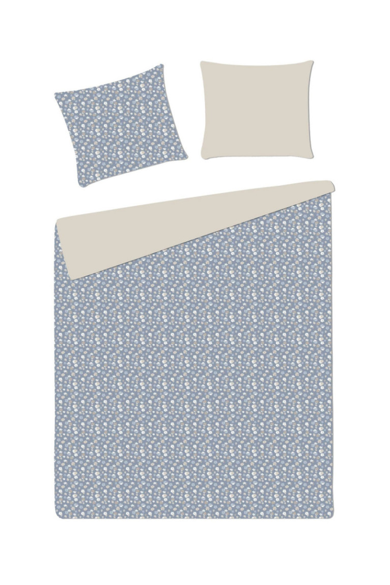Parure de lit Bloomisi Bleu - 160x200cm