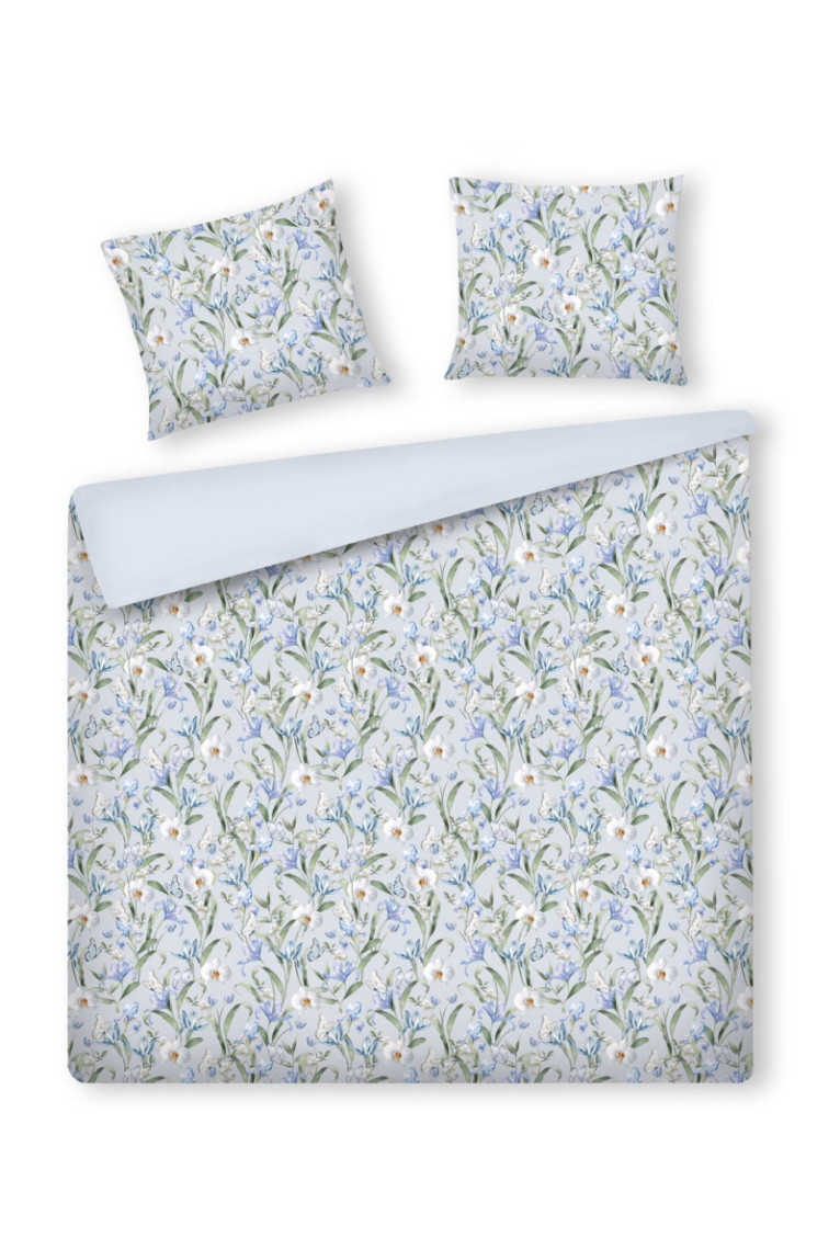 Parure de lit Anneli Bleu clair - 200x220cm