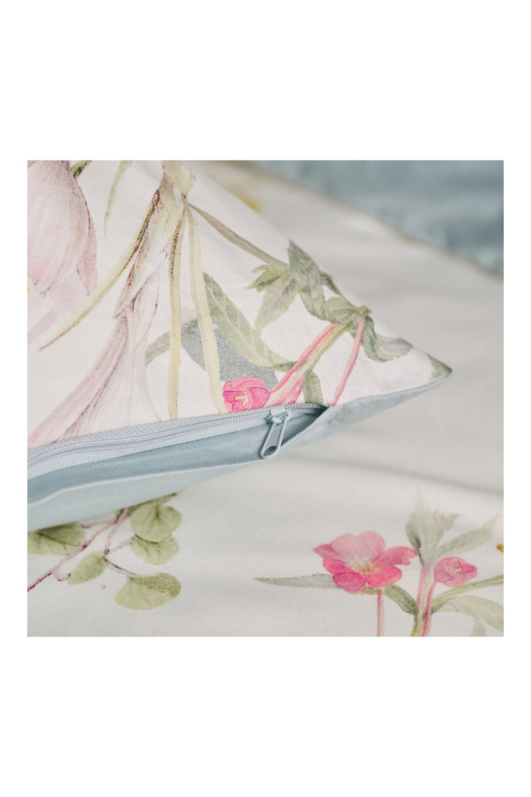 Linge de lit Gardenblum Blanc - 200x220cm