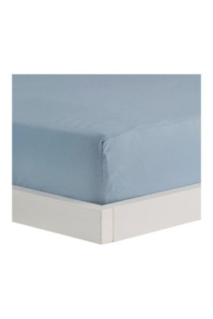 Drap-housse Micros Bleu clair - 140x200x25cm