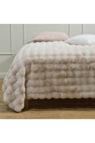 Dessus de lit Bares Solid Fur Beige - 180x200cm