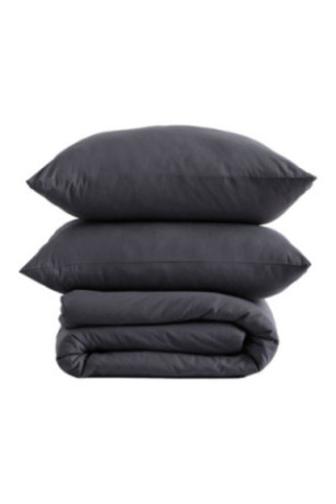 Parure de lit Micros Solid Gris foncé - 140x200cm