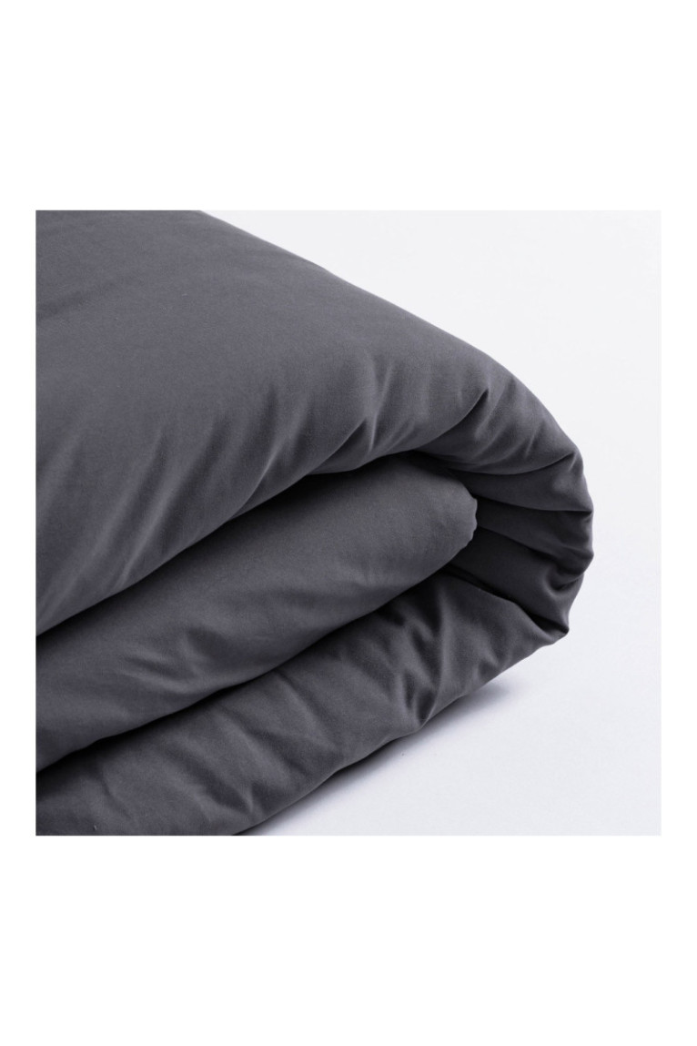 Parure de lit Micros Solid Gris foncé - 140x200cm