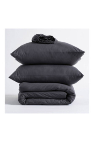 Parure de lit Micros Solid Gris foncé - 140x200cm
