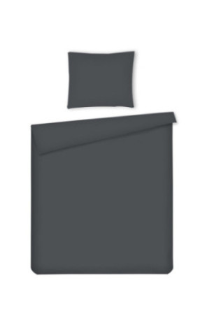 Parure de lit Micros Solid Gris foncé - 140x200cm