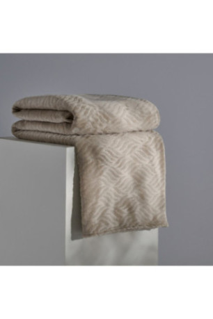 Plaid Esme Embossed Marron Clair - 150x200cm