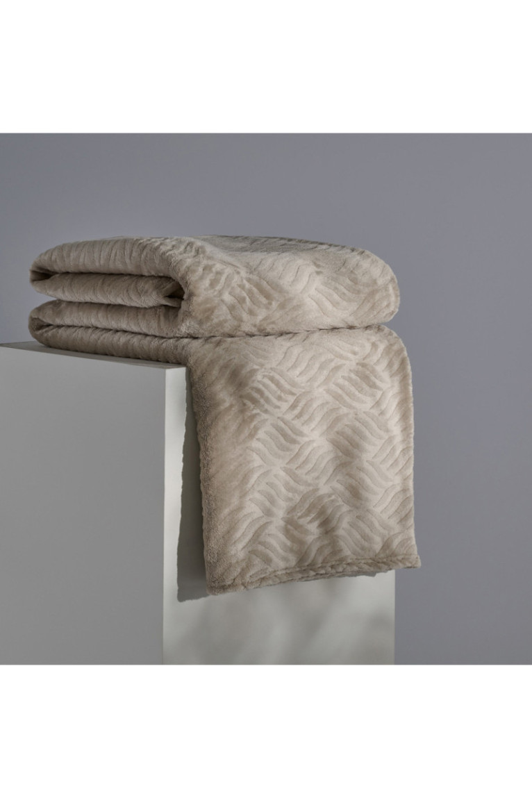 Plaid Esme Embossed Marron Clair - 150x200cm