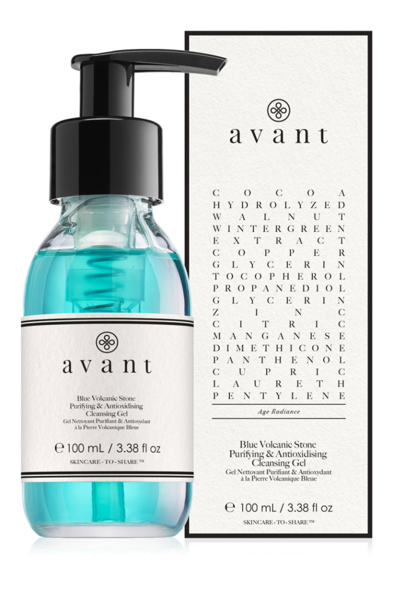 Gel Nettoyant Purifiant & Antioxydant À La Pierre Volcanique Bleue