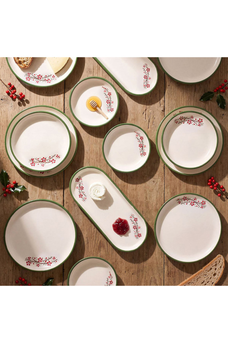 Ensemble petit-déjeuner (14 pièces) - Vert