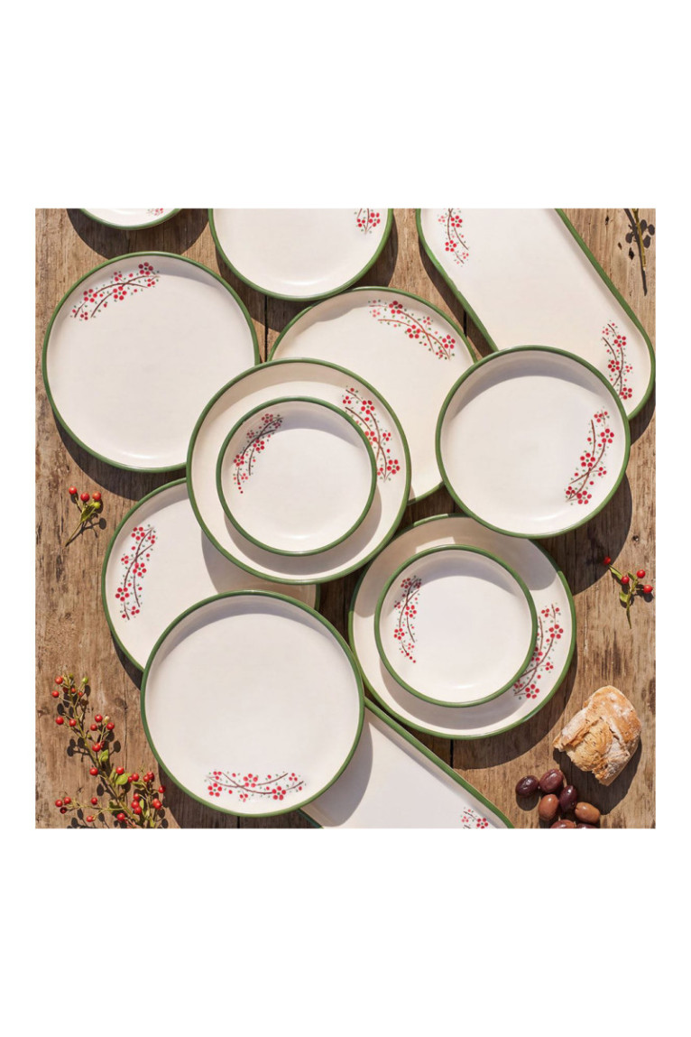 Ensemble petit-déjeuner (14 pièces) - Vert
