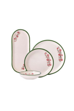 Ensemble petit-déjeuner (14 pièces) - Vert