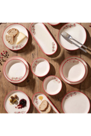 Ensemble petit-déjeuner (14 pièces) - Rouge