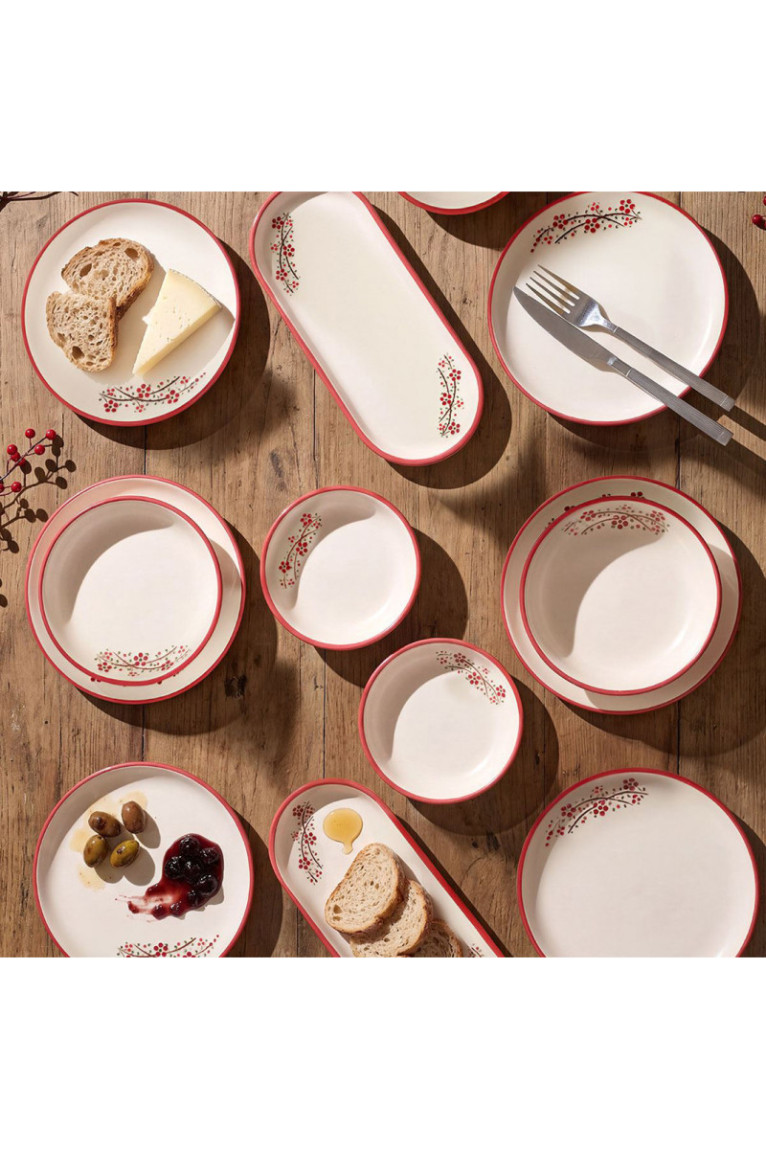 Ensemble petit-déjeuner (14 pièces) - Rouge