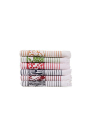 Ensemble de serviettes de toilette (6 pièces) - Blanc Bleu foncé Gris Rose Violet Vert Jaune