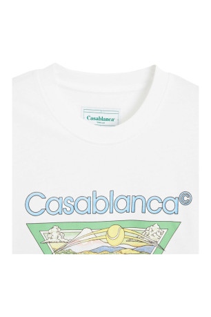 TShirt logo printé Poolside Casa blanca