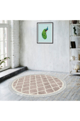 Tapis de couloir 100x100cm - Crème brun