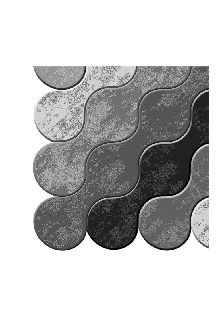 Tapis 50x80cm - Blanc Gris Noir