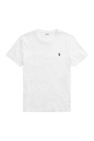 T-shirt à col rond en jersey slim fit - Blanc