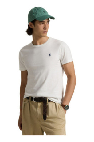T-shirt à col rond en jersey slim fit - Blanc
