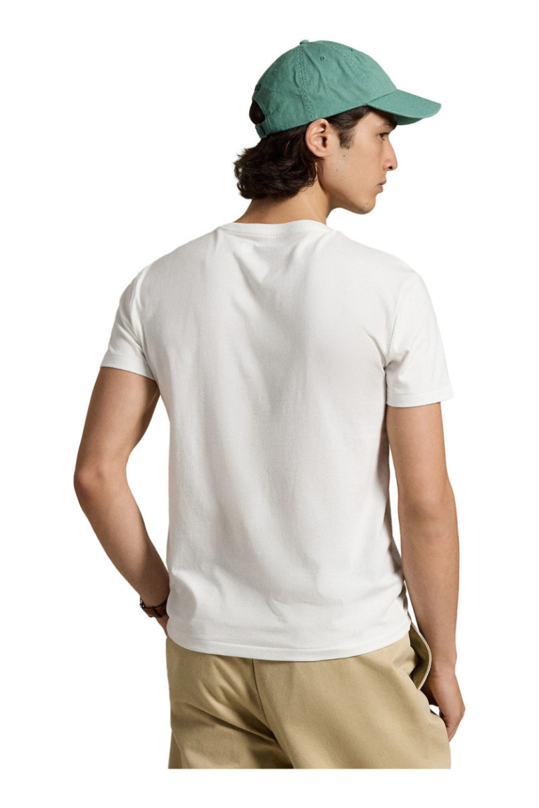 T-shirt à col rond en jersey slim fit - Blanc