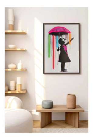 Tableau encadré décoratif - Multicolore