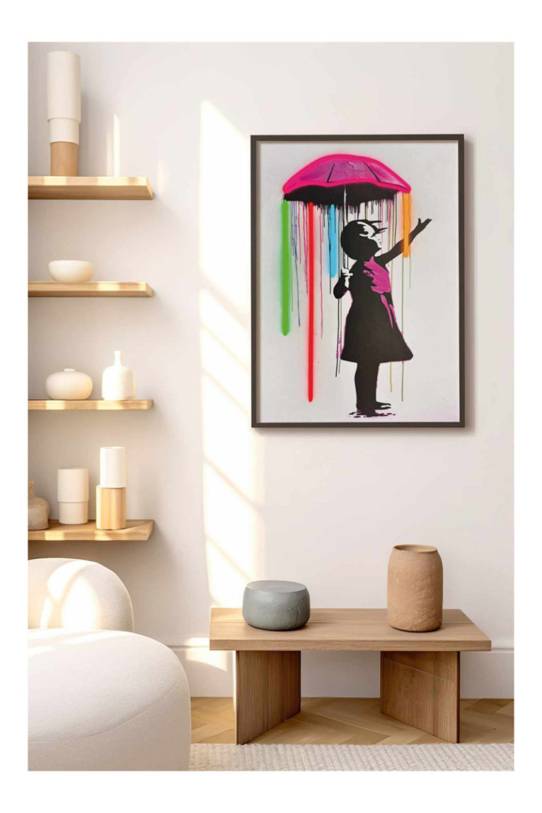 Tableau encadré décoratif - Multicolore