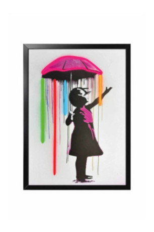 Tableau encadré décoratif - Multicolore