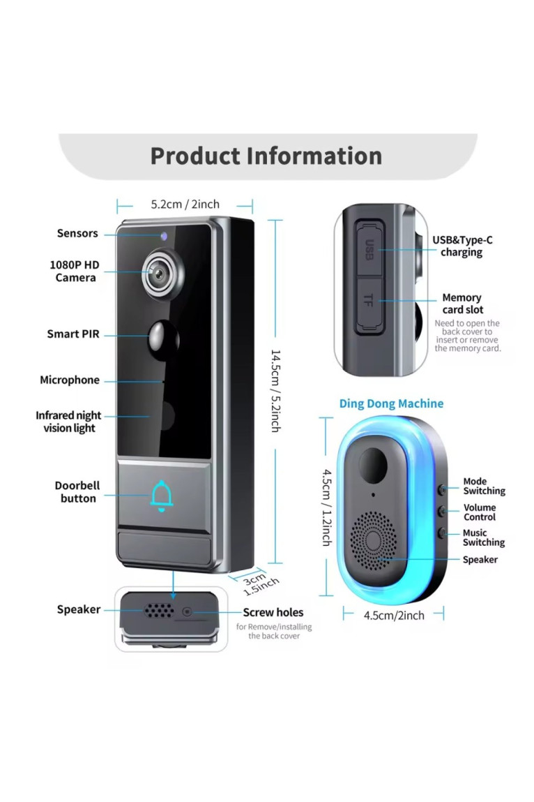 Visiophone 5.6 pouces Wi-Fi HD Interphone I NEED ME ONE