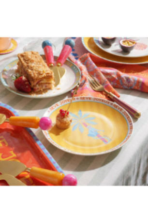 Plat de service à gâteau - Multicolore