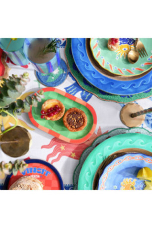 Tableau de présentation des aliments - Vert