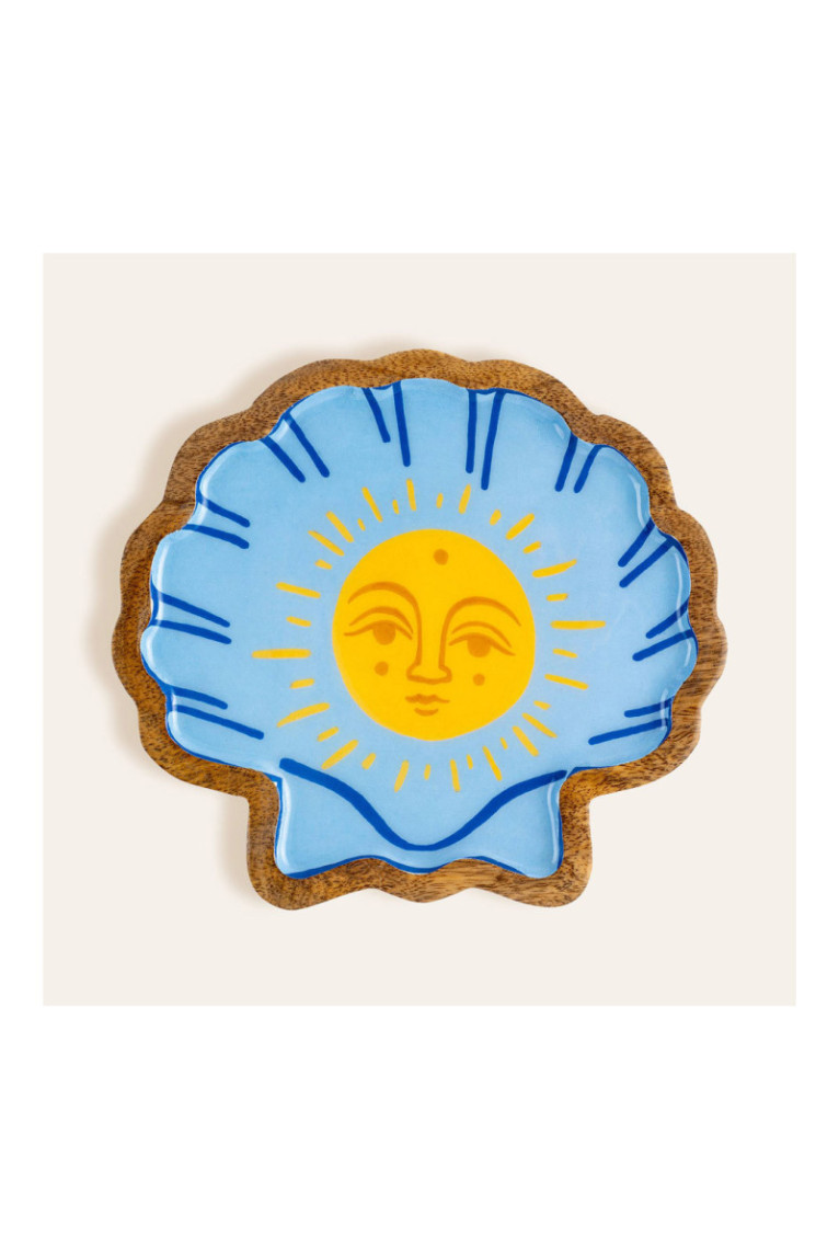 Tableau de présentation des aliments - Jaune Bleu