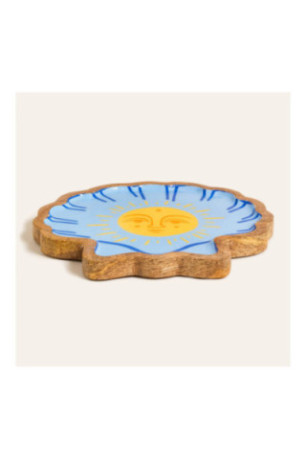 Tableau de présentation des aliments - Jaune Bleu