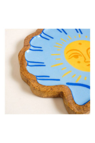 Tableau de présentation des aliments - Jaune Bleu
