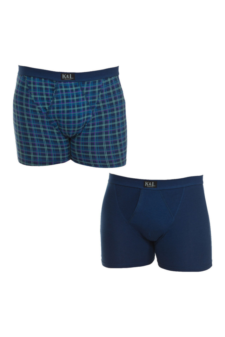 Lot de 2 boxers - Blue/blue green stripes