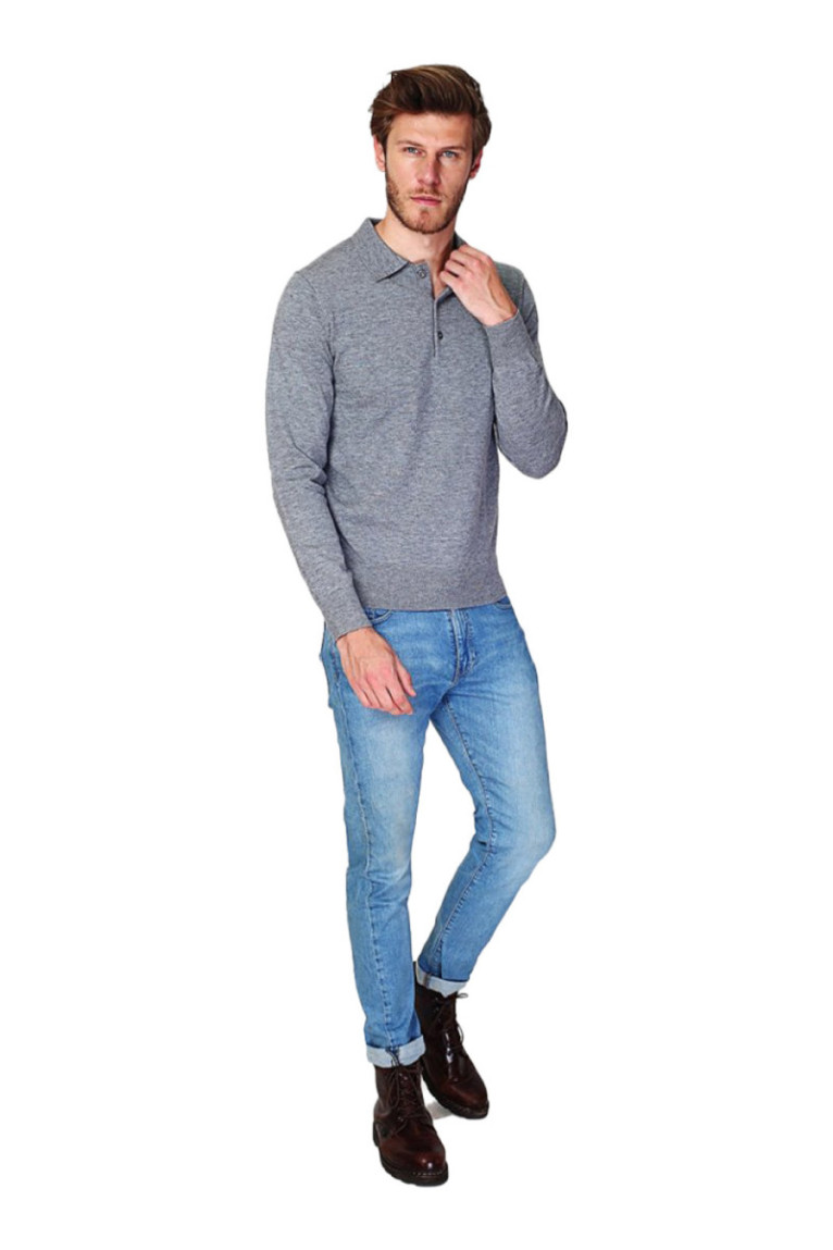 Pull col polo cachemire William de faye