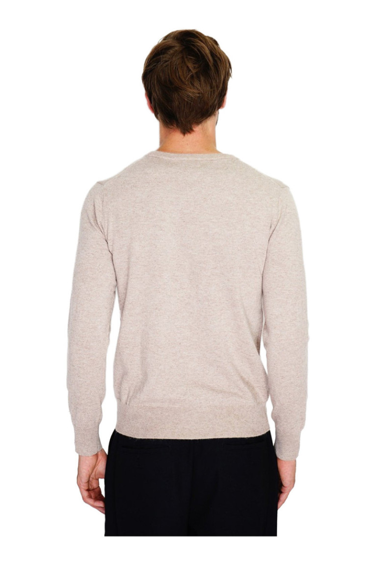 Pull col ras de cou à ML tricotage en 2 fils William de faye