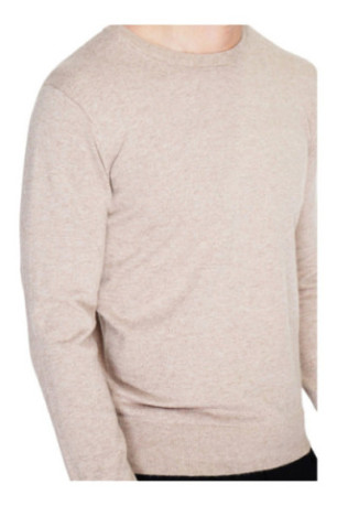 Pull col ras de cou à ML tricotage en 2 fils William de faye