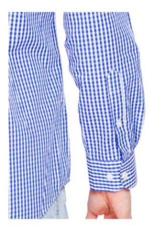Chemise à carreaux Marine