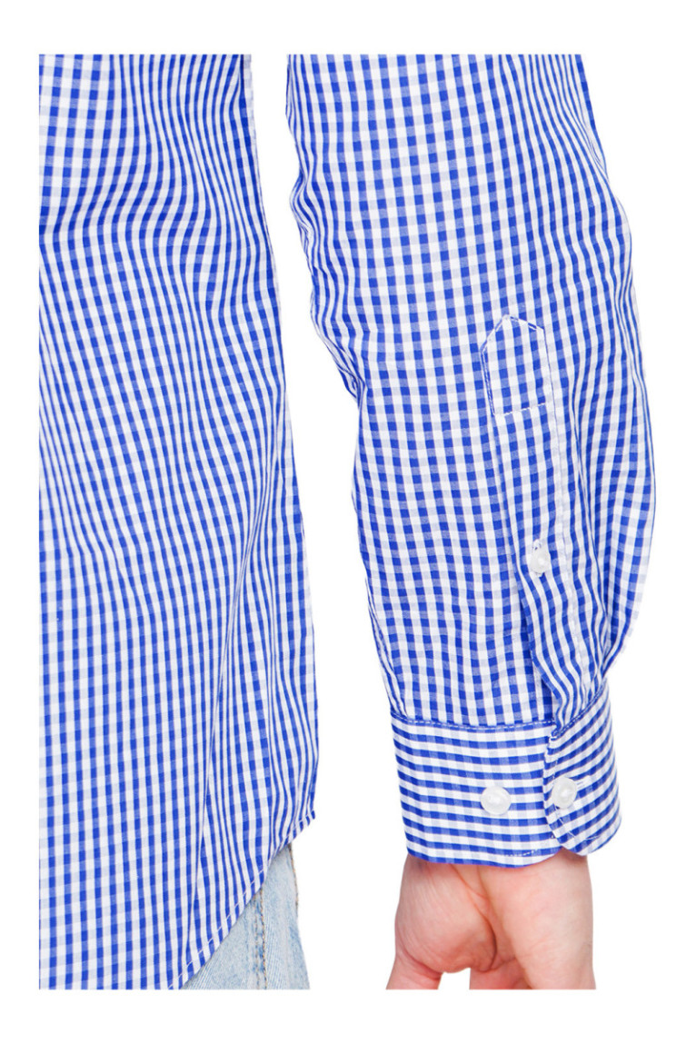 Chemise à carreaux Marine