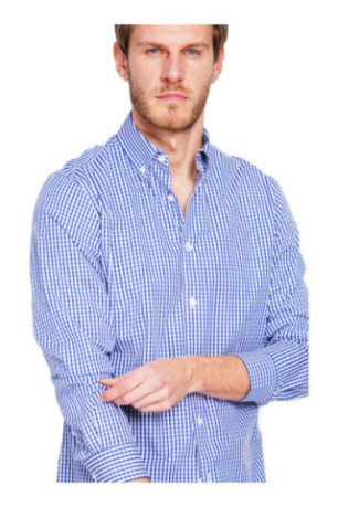 Chemise à carreaux Marine