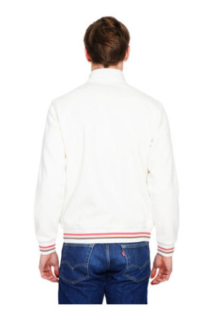 Gilet col montant zippé blanc cassé