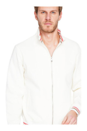 Gilet col montant zippé blanc cassé