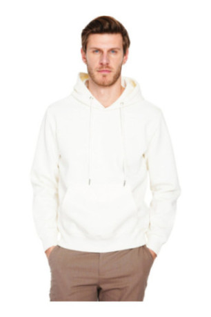 Sweat à capuche blanc cassé