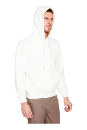 Sweat à capuche blanc cassé