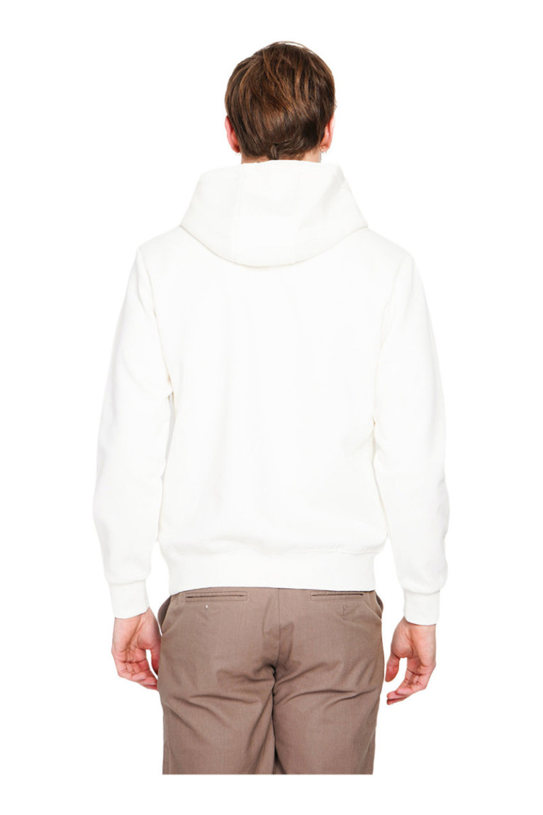 Sweat à capuche blanc cassé
