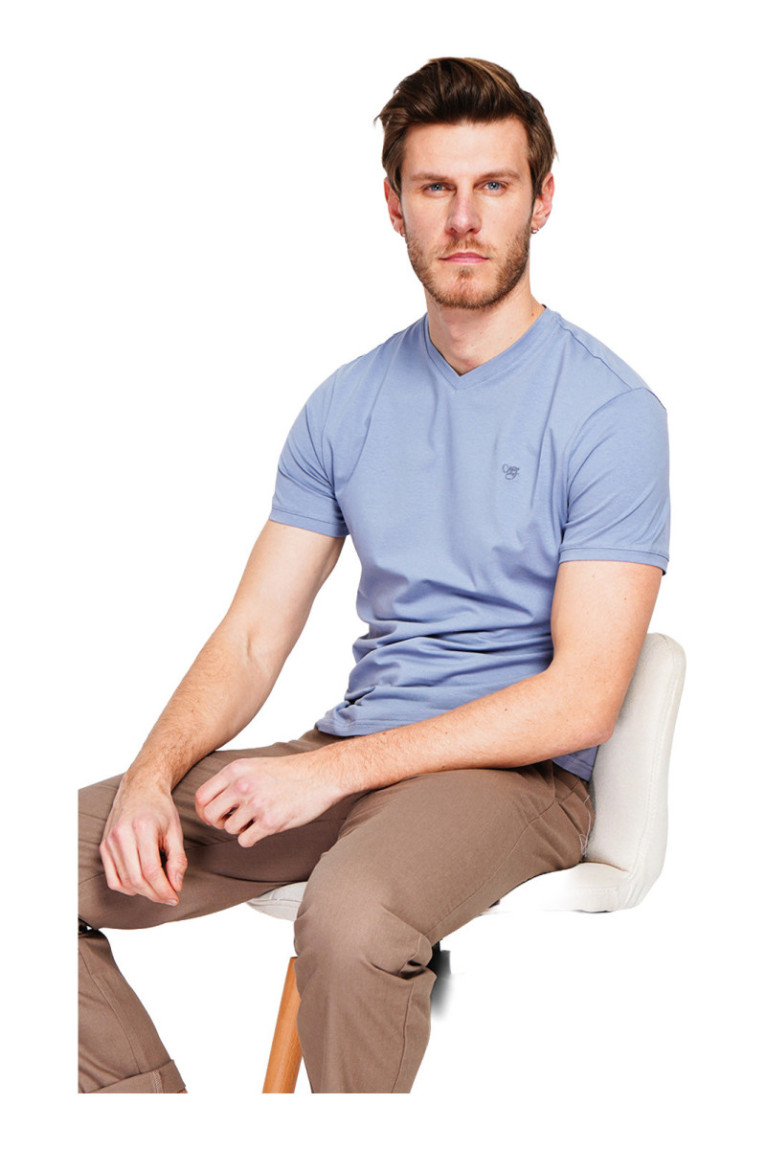T-shirt manches courtes bleu jeans