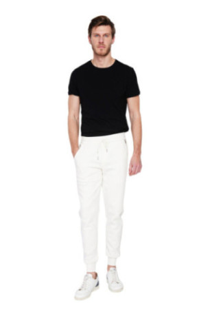 Pantalon jogging blanc cassé