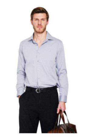 Chemise gris perle