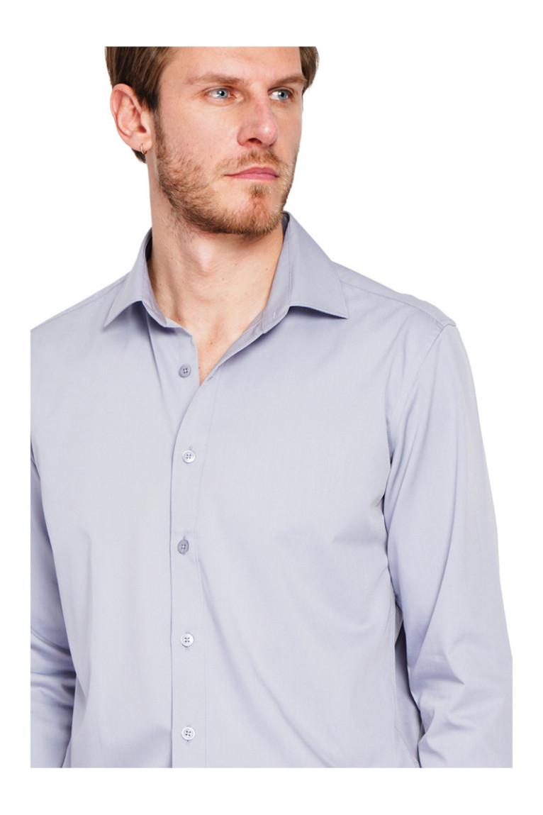 Chemise gris perle