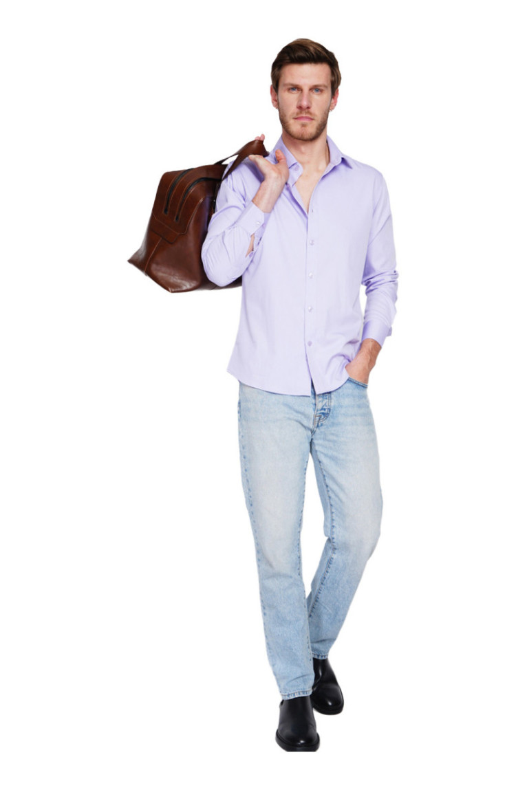 Chemise lilas
